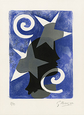 Georges Braque, "Profil", Vallier, Mourlot 187 S. 268 u.l., 119