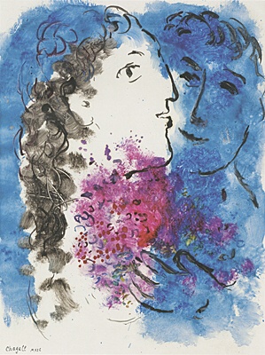 Marc Chagall, "Visages d‘amoureux",Gérald Cramer 270