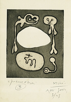 Joan Miró, aus "L'Antitête", Band 3, le Desesperanto von Tristan Tzara