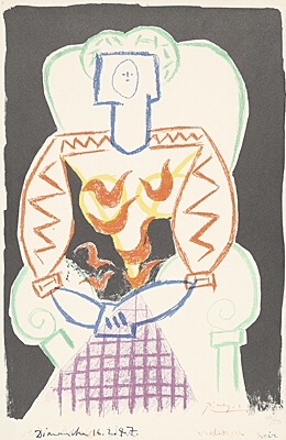 Pablo Picasso, "La femme au fauteuil",Bloch 422, Mourlot 69