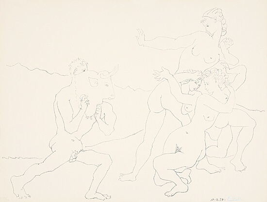 Pablo Picasso, "Le jeu du taureau",Bloch 751, Mourlot 247